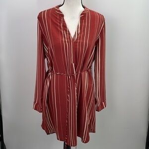 UEC Lush striped long sleeve mini dress size medium